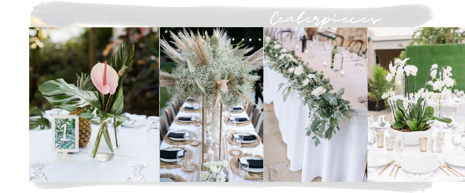 Wedding reception flowers