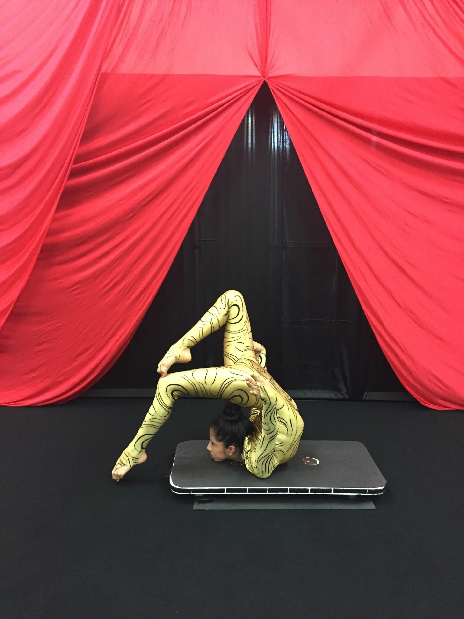 Milanus Circus, Miami, FL, contortionist.