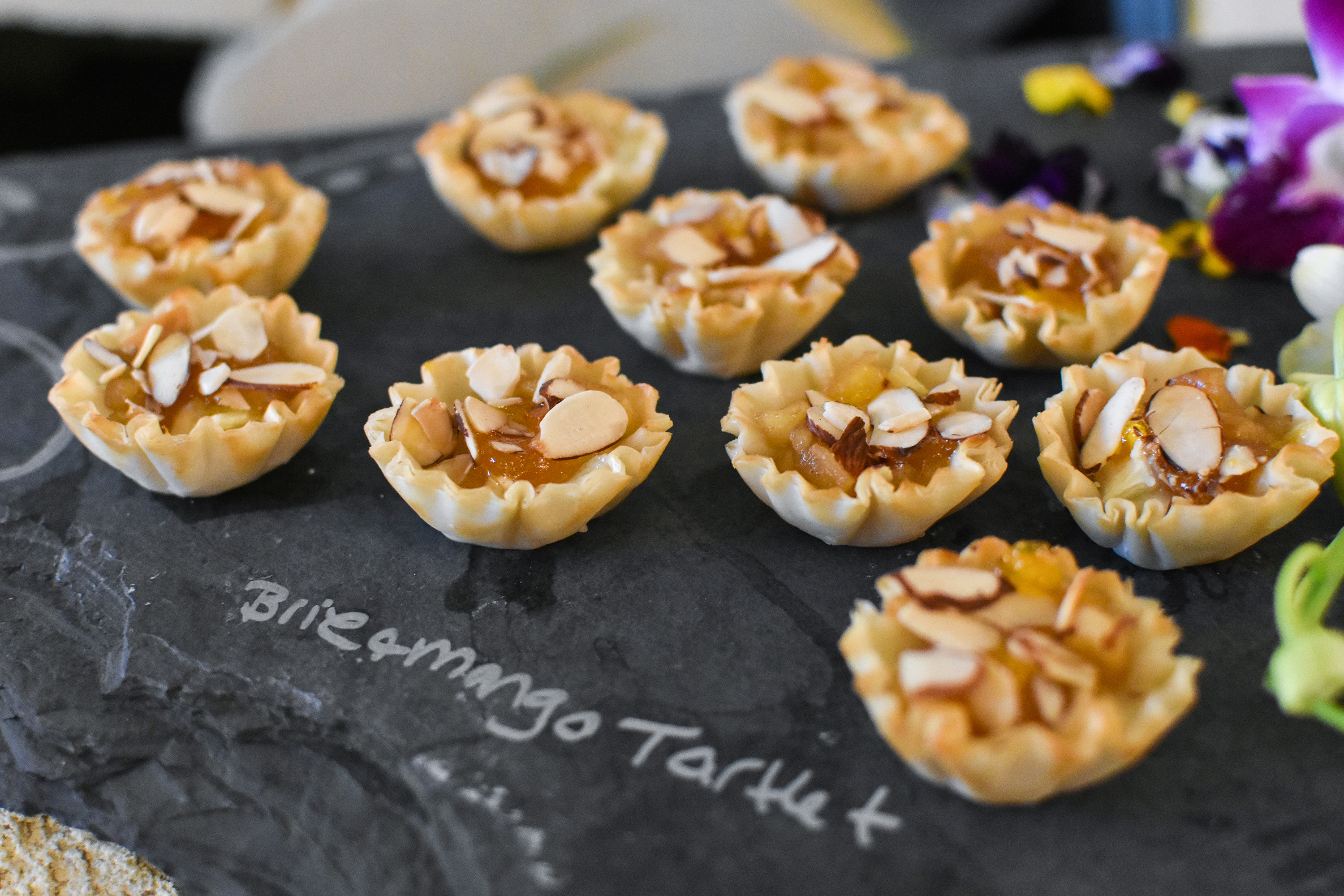 mini desserts with jam and pecans