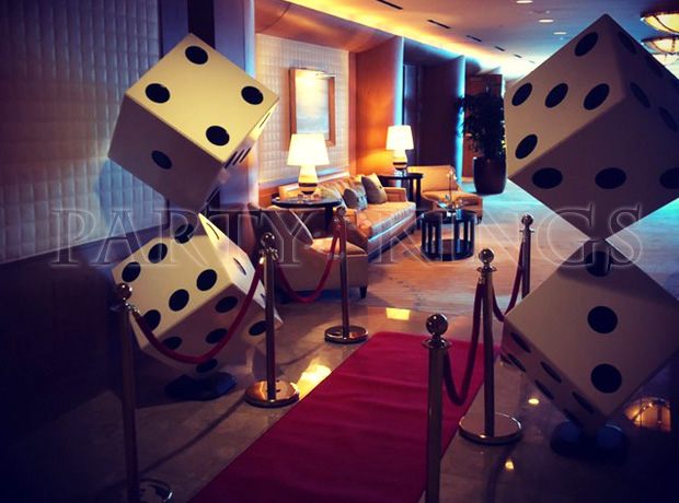 Florida FL Casino Party Decor Rental Company. Casino Event DICE - Celebration Party Rentals, Rent our DICE, Casino decor