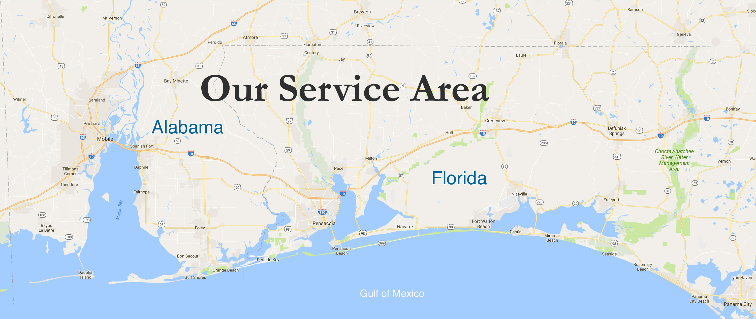 Pensacola Photo Booth service area coverage