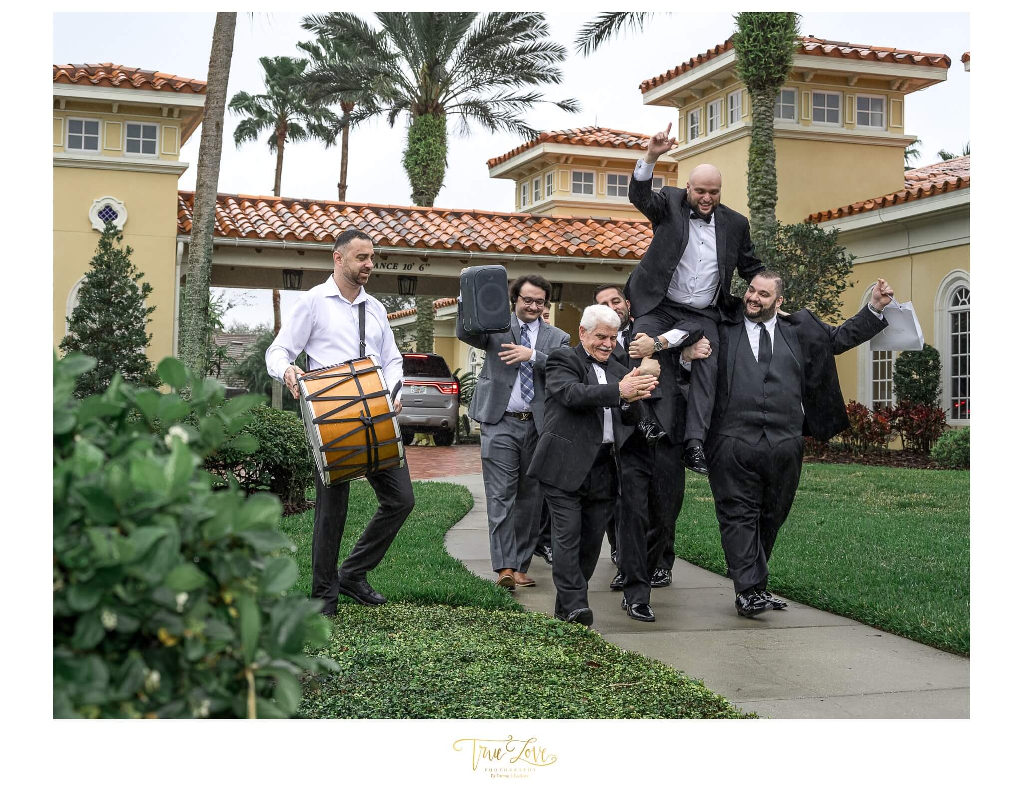 Egyptian wedding celebration with drums for the Groom