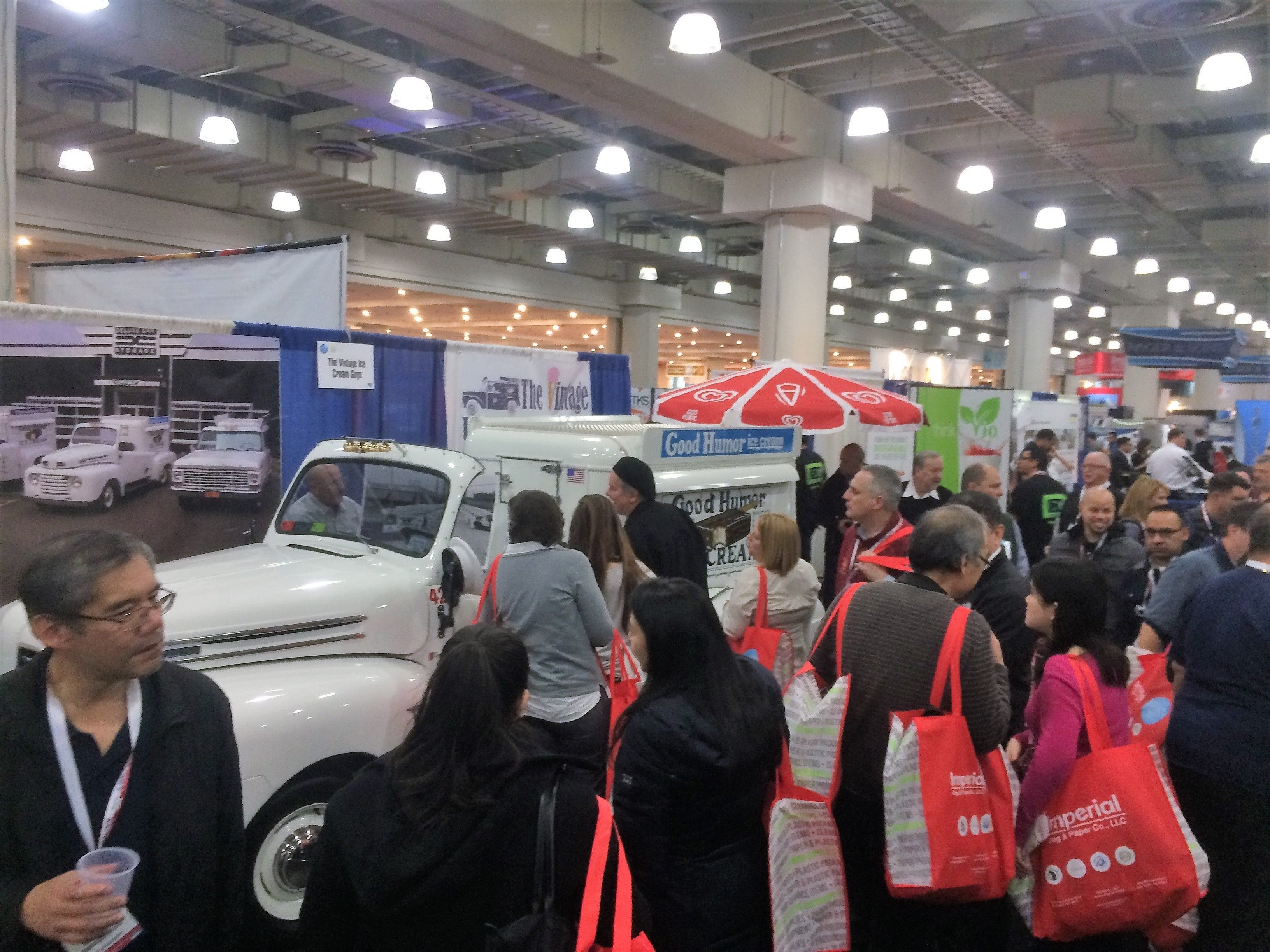 Vintage Good Humor Ice Cream Truck inside convetion center for a trade show