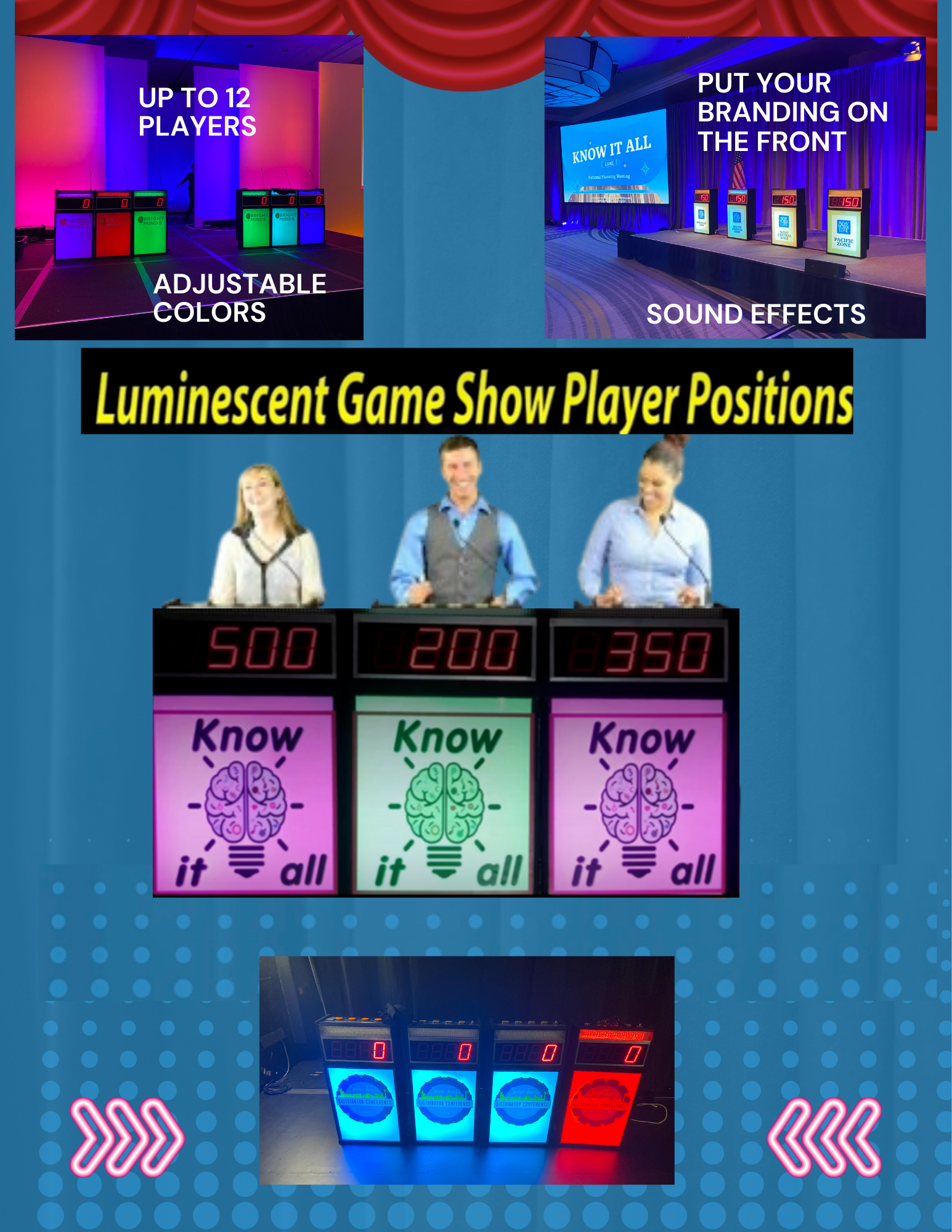 game show luminescent set