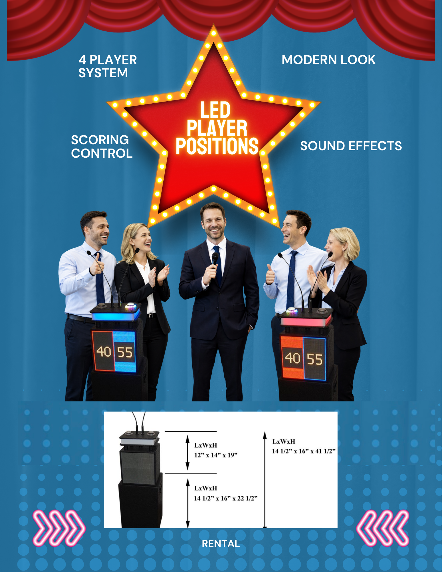 game show led podiums
