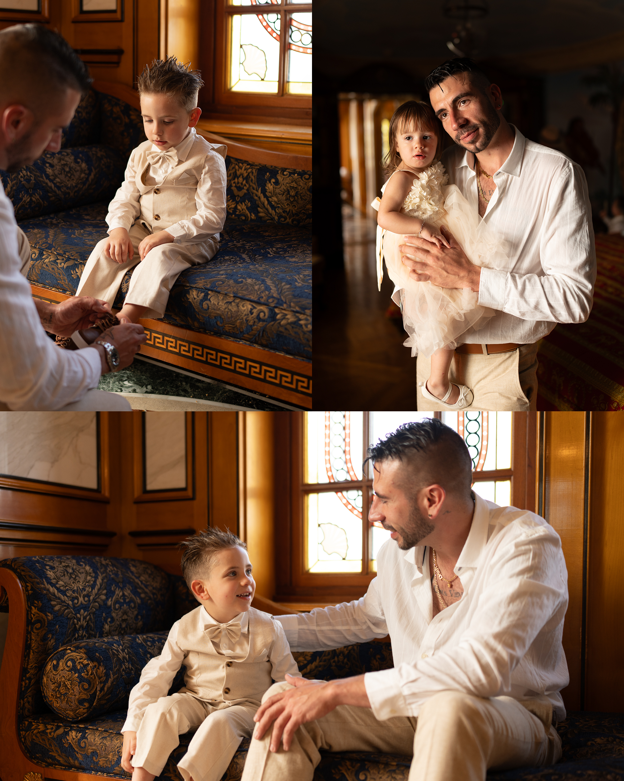Josh and family getting ready before the Florida wedding ceremony - 4