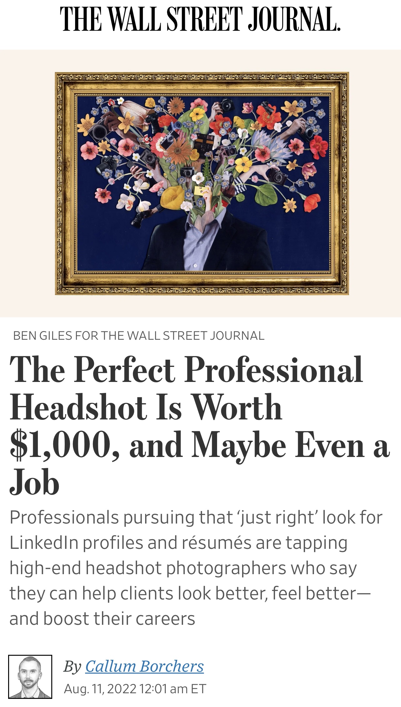Wall Street Journal Article