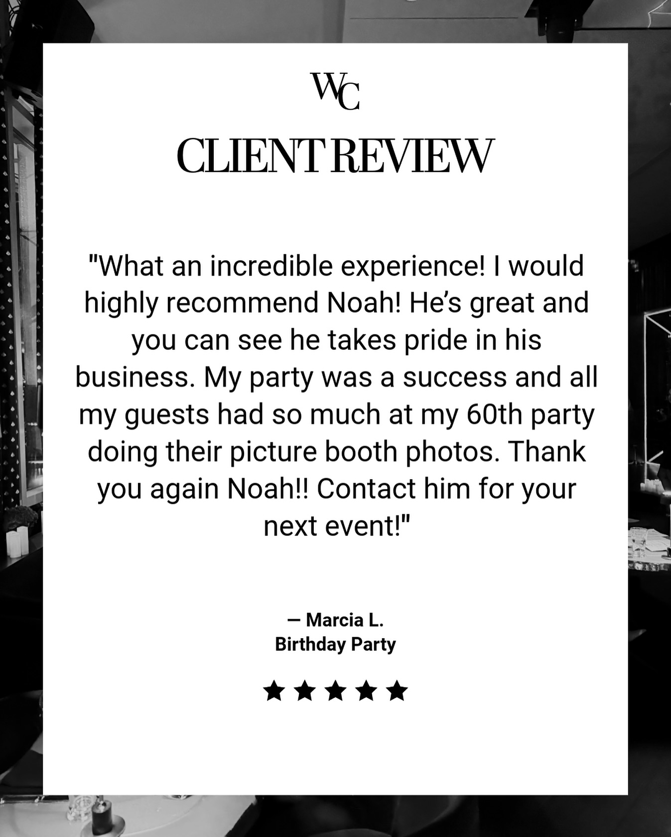 Client review from Marcia L.