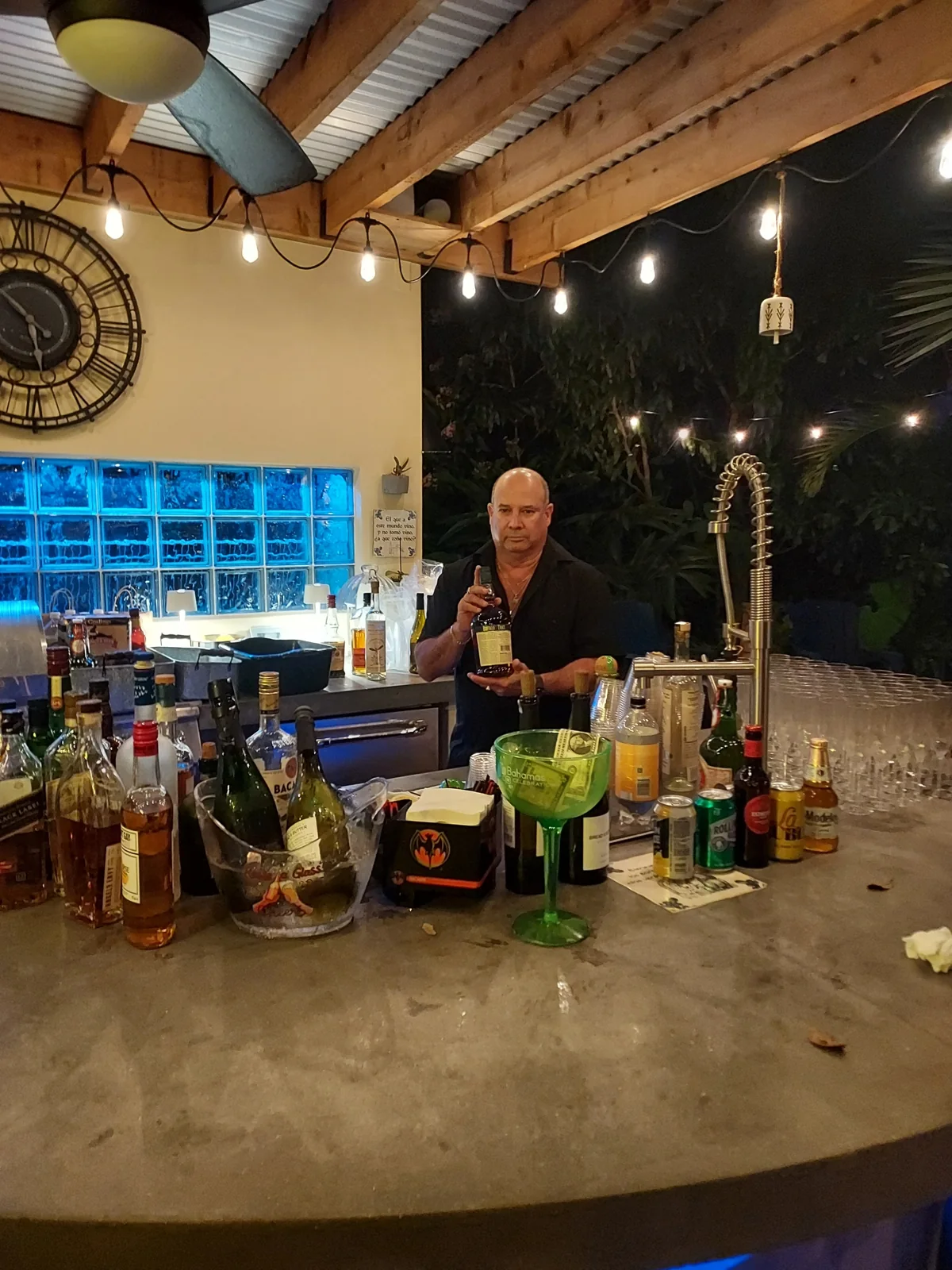 Bartender Issac Zamora ready to welcome guests.