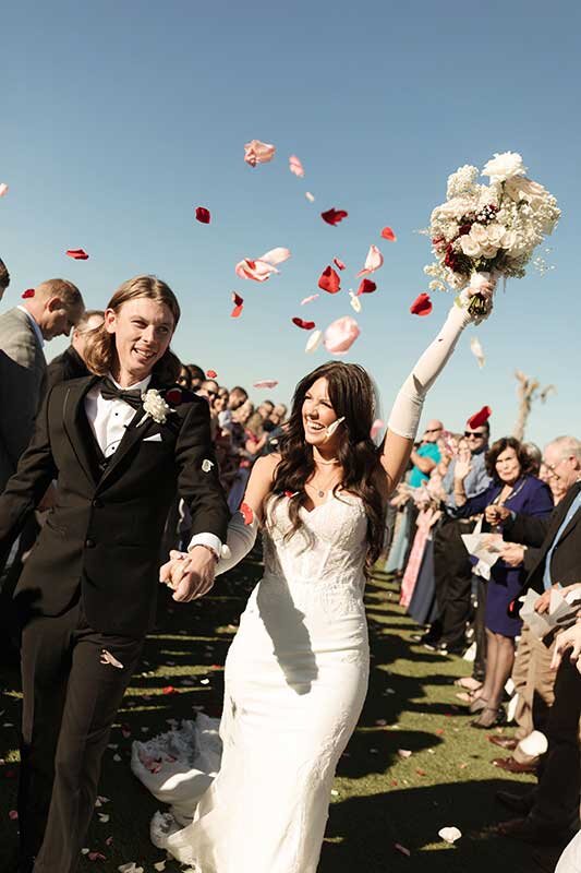 Casa marina wedding planner couple just married