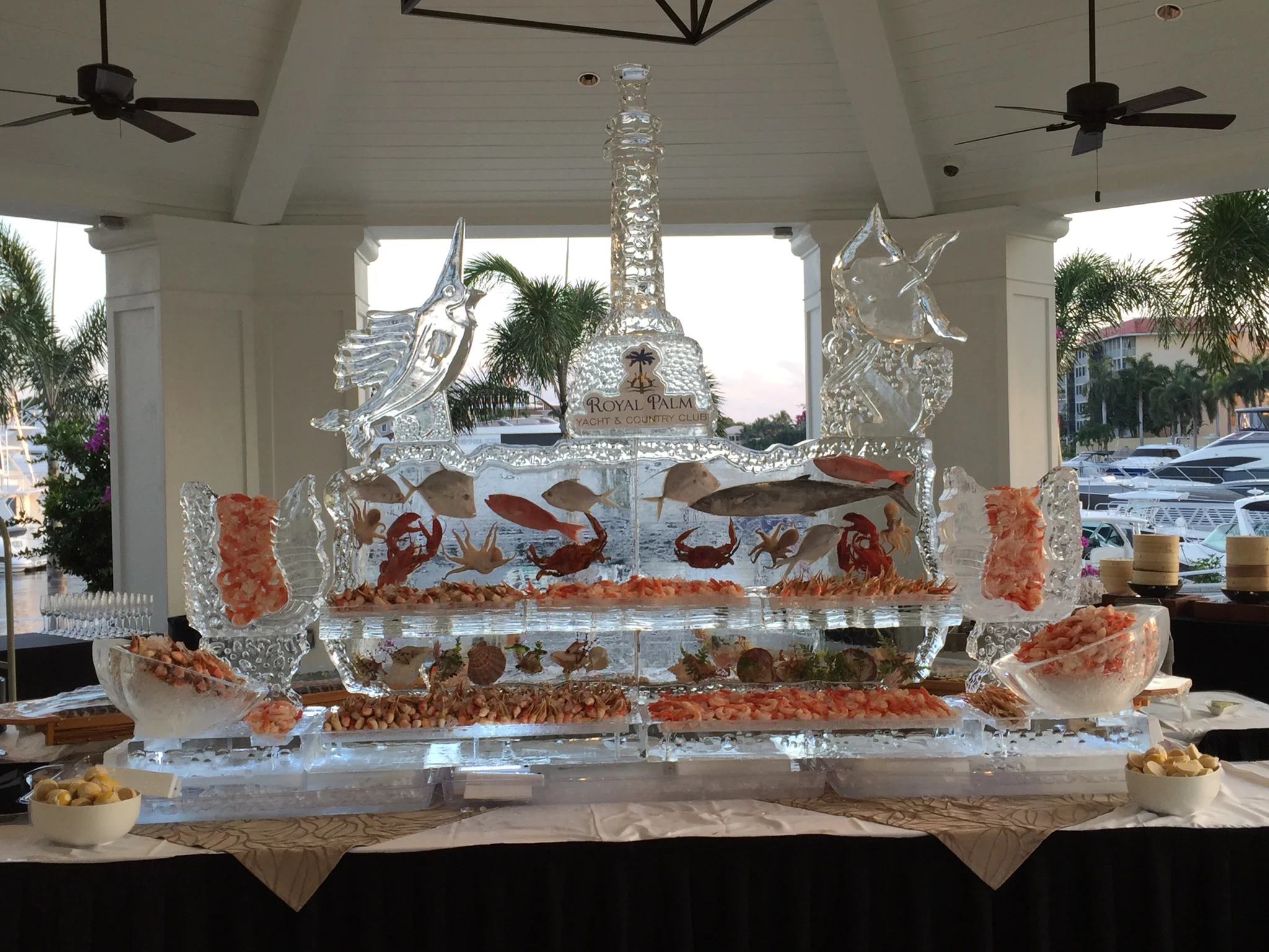 Custom ice sculpture centerpiece with intricate design | The Ice Butcher