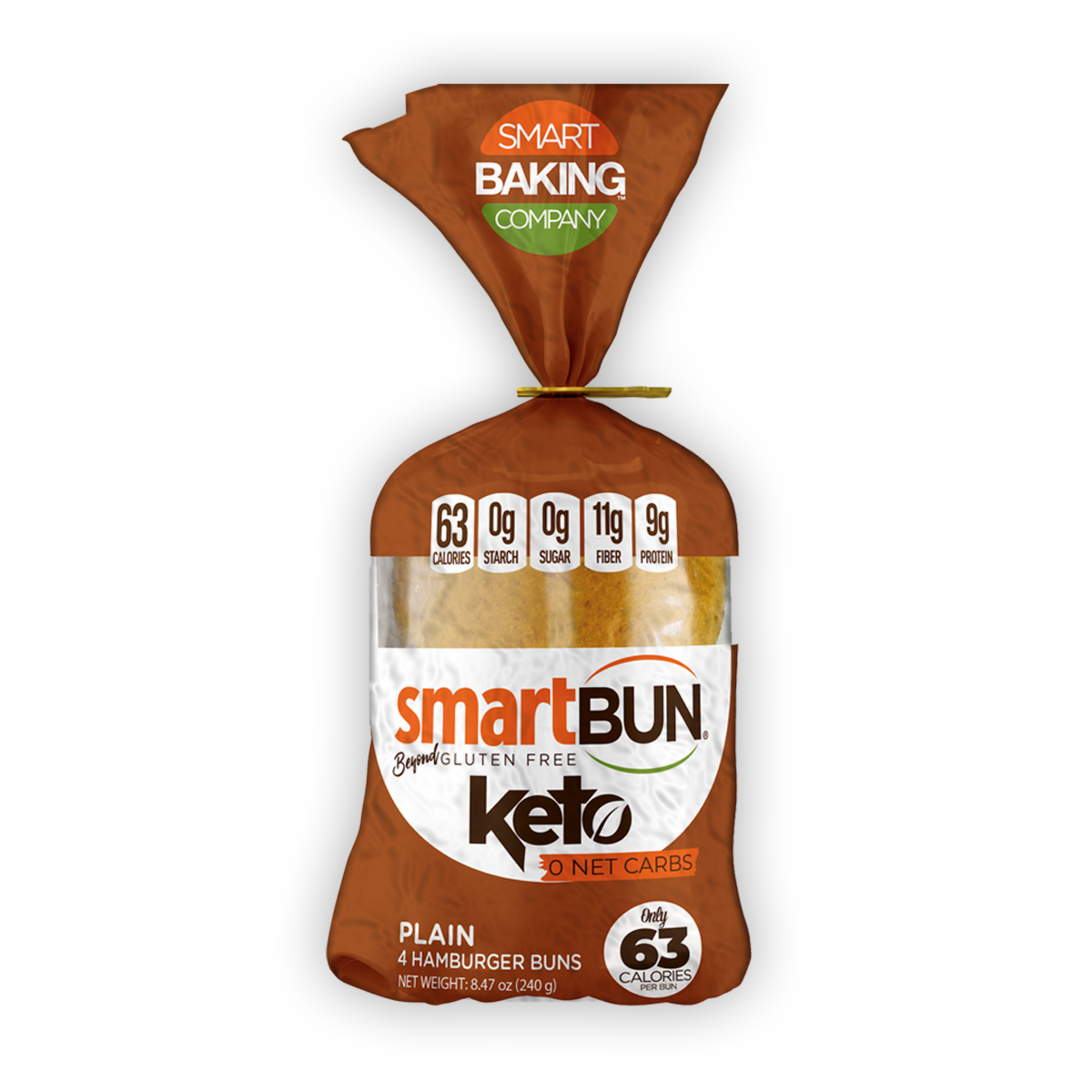 SmartBun Plain | 4-pack