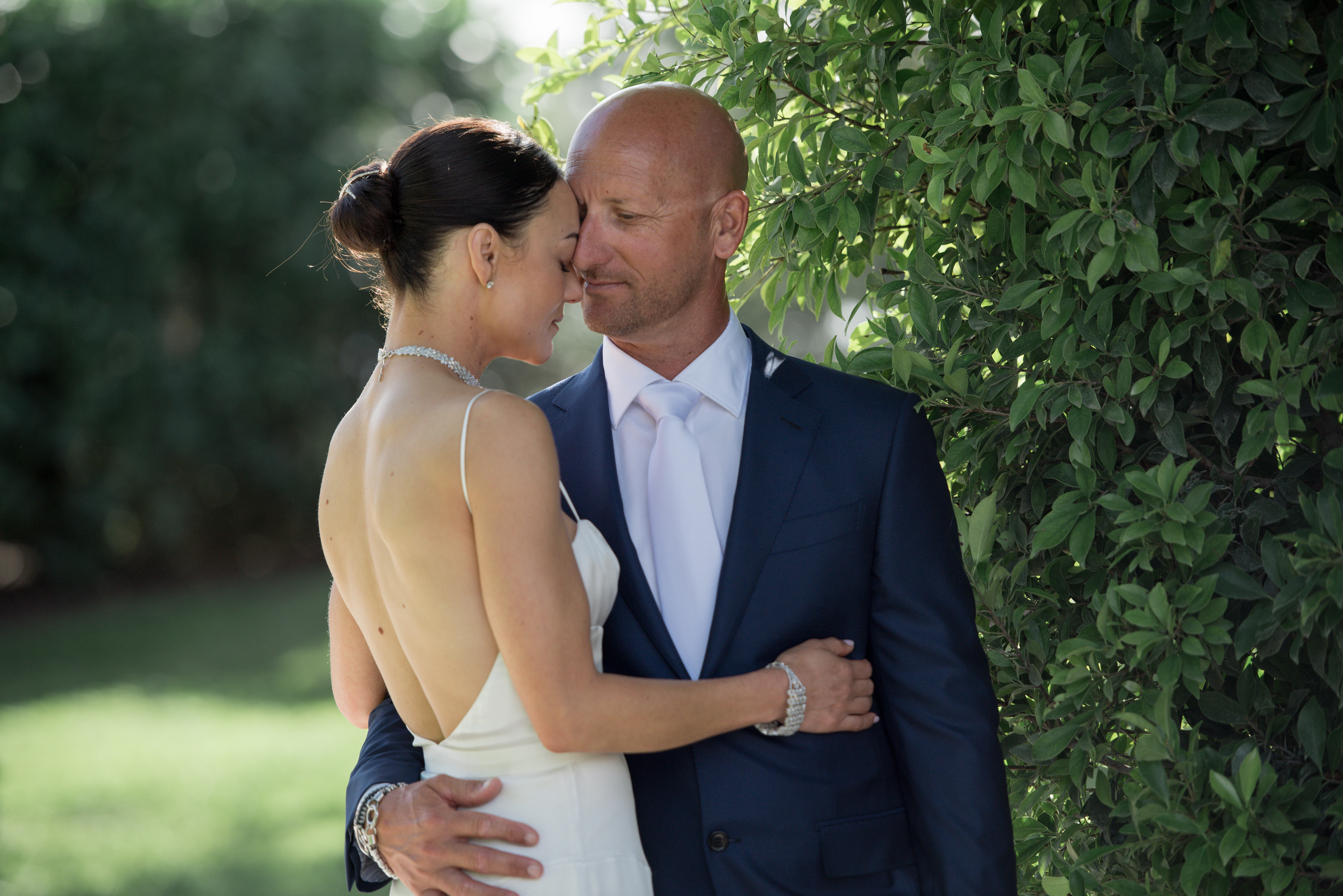 Joyous couple before their ceremony
