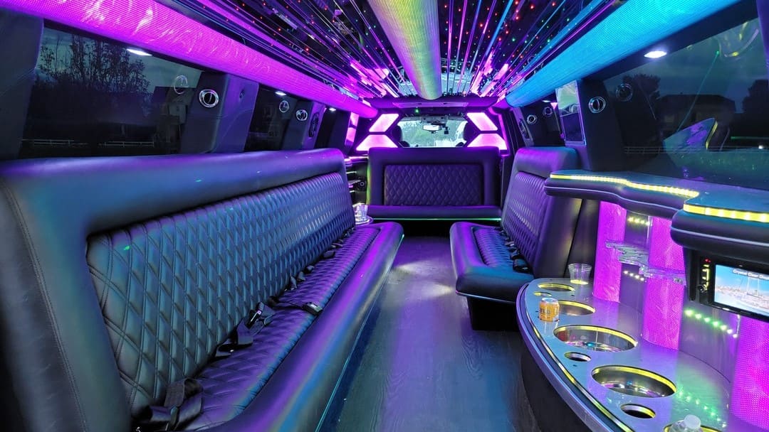 price4limo sports event limo rental interior