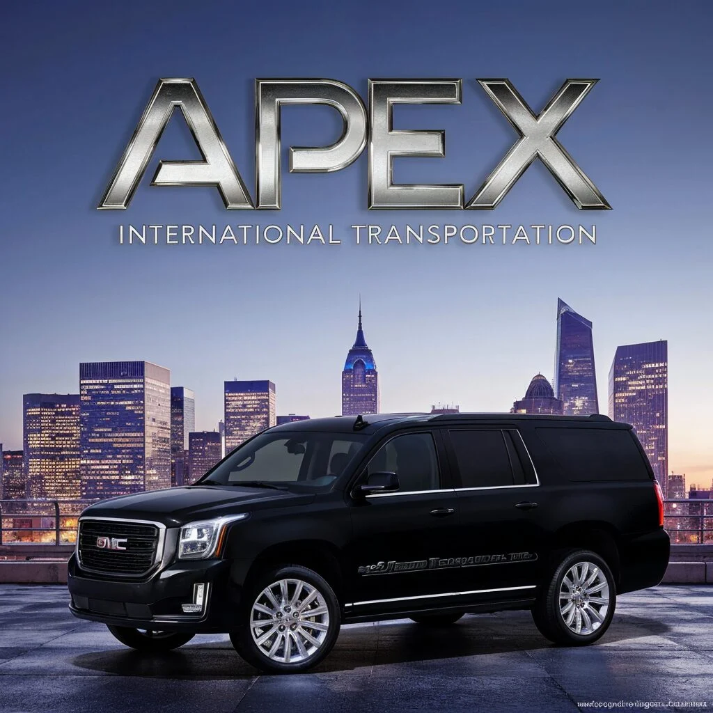 Luxury SUV pickup at Fort Lauderdale airport black car area