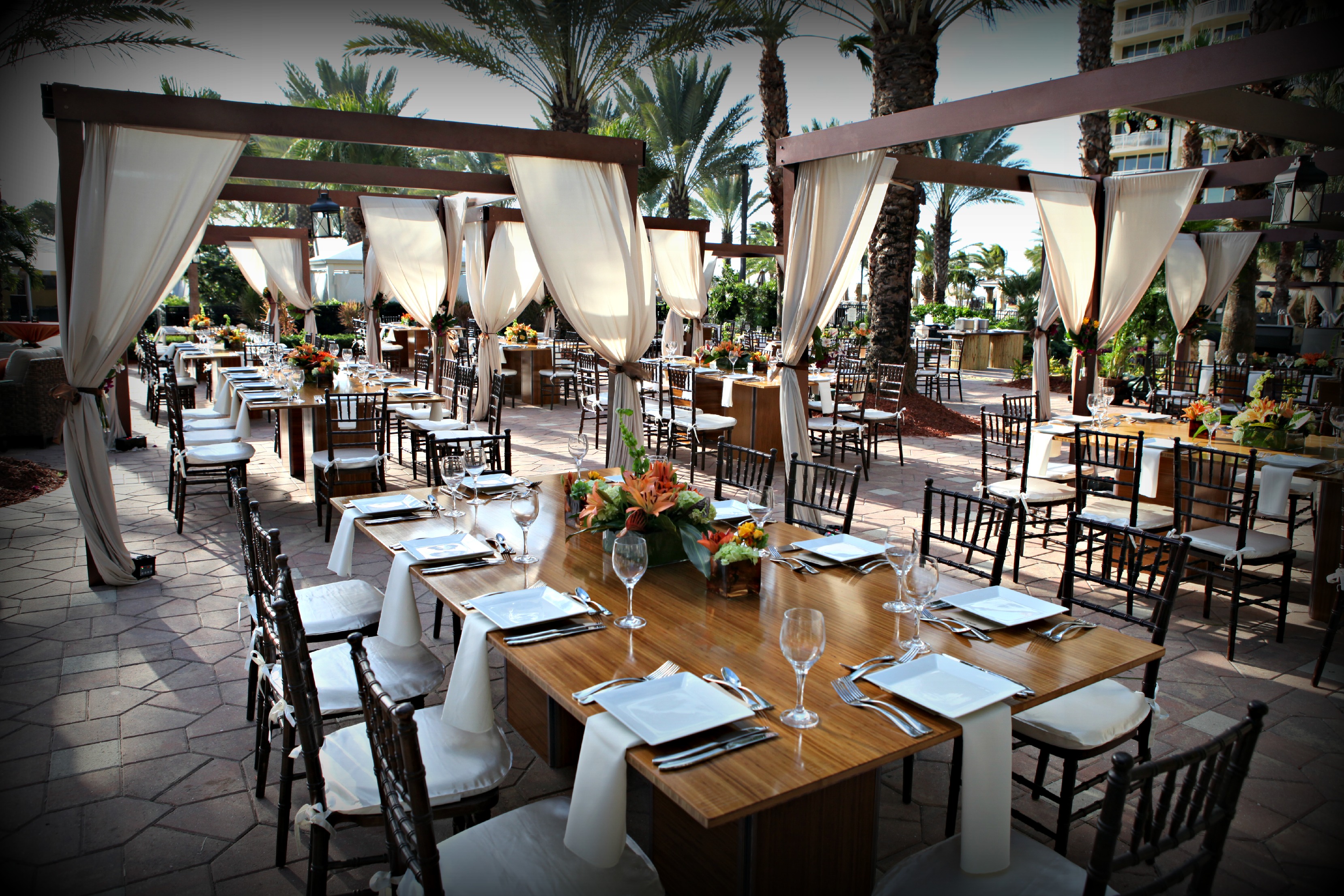 Tables- Tropical Bamboo with Cabanas